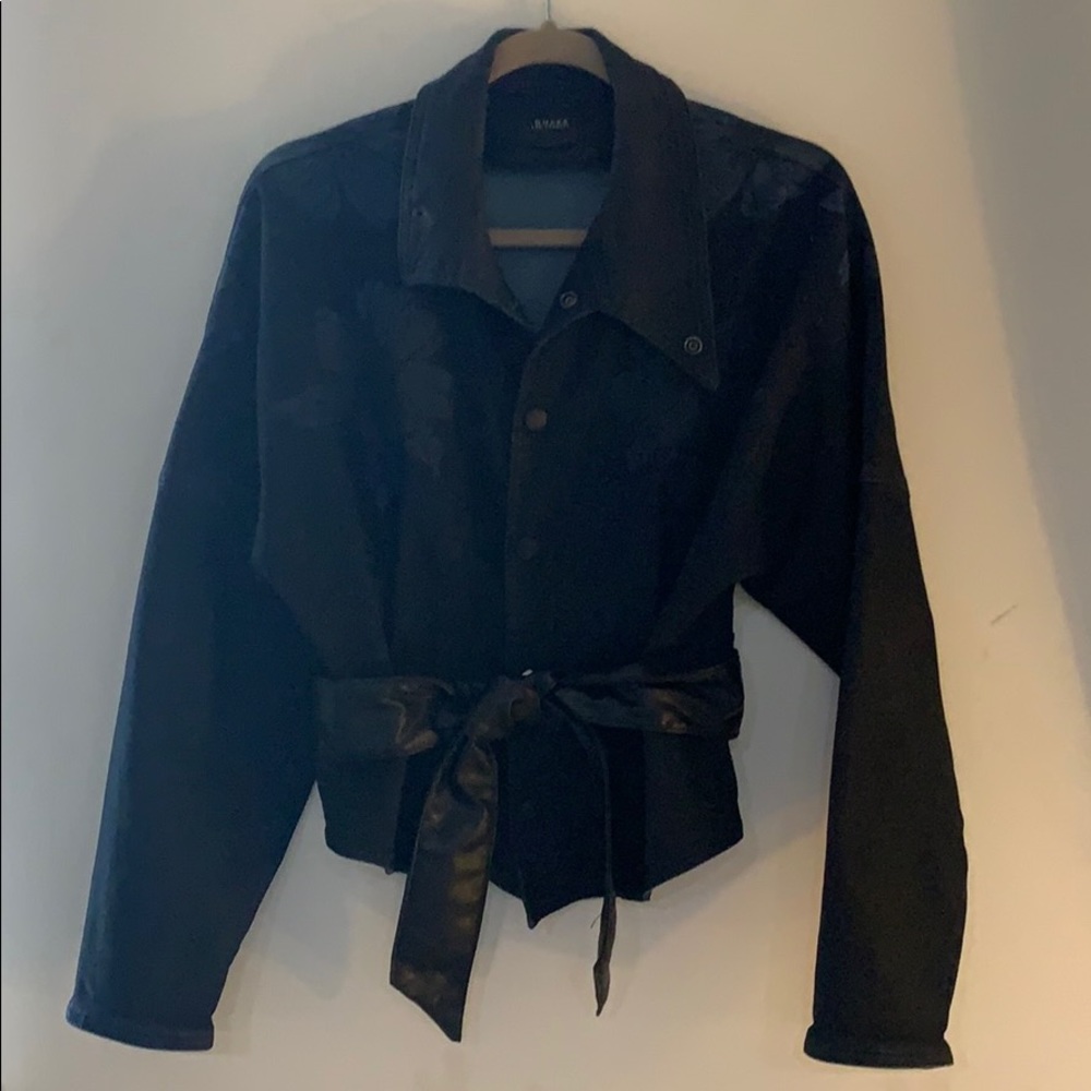 Guess Stretch Denim Jacket w/ Floral Print